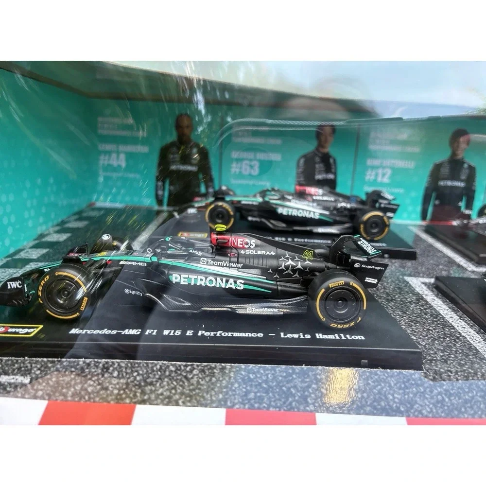 Burago 1:43 Scale Mercedes Benz Formula F1‎ Die Cast Racing Car 6-pack Set New